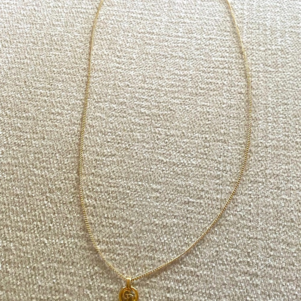 Christian Dior Gold Pendant CD Necklace - Picture 3 of 5